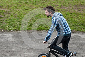 Urban bmx rider