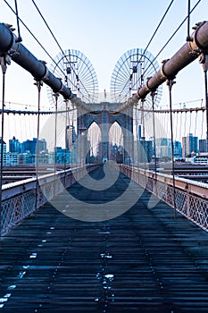 urban bridge architecture. brooklyn bridge in new york. way to manhattan. urban architecture of new york city. Brooklyn