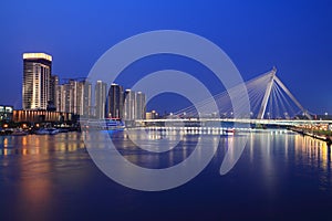 Urban bridge of night scene