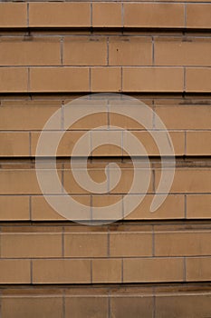 Urban Brown Brick Wall Texture in Aged Construction, Grunge Stone Pattern on Solid Surface, Abstract Old Building Block Background