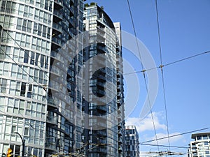 Urban city scene of downtown Vancouver, Canada, Fall 2018