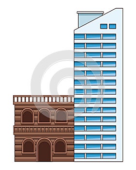 Urban buildings and city architecture