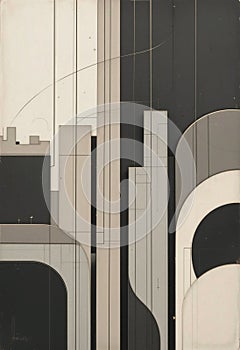 Urban Calm â Abstract Geometric Wall Art in Neutral Tones photo