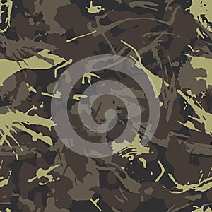 Urban camouflage, modern fashion design. Camo military protective. Army uniform. Grunge pattern. Green and brawn shade color, fash