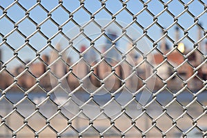 Urban Chain Link Closeup Abstract Texture Background