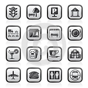 Urban and city elements icons