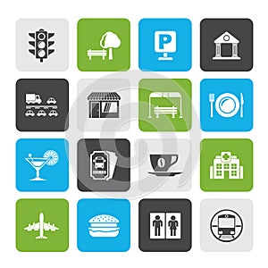 Urban and city elements icons