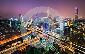Urban City Skyline, Bangkok, Thailand.