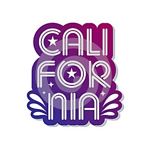 Unique california text Urban City vector design