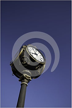 Urban Clock on a blue background