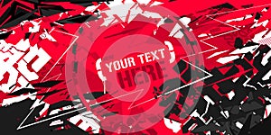 Urban Cyberpunk Dark Black And Red Abstract Graffiti Style Banner Vector Illustration Art