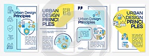 Urban design principles blue and yellow brochure template