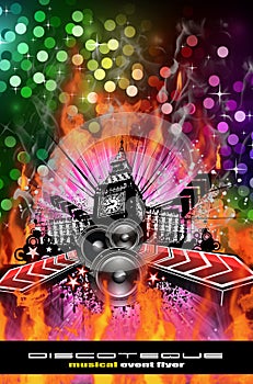 Urban Discoteque Event Background for Flyers