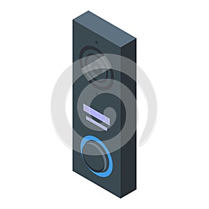 Urban door bell icon isometric vector. Ring buzzer