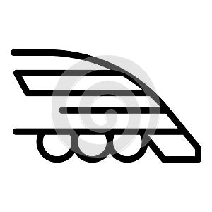 Urban express train icon, outline style