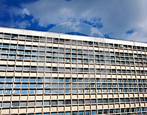 Urban factory building windows pattern