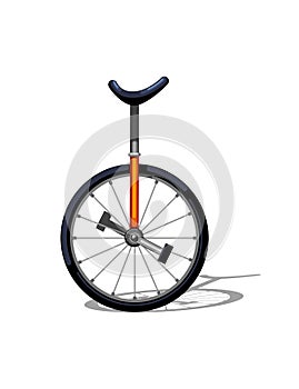 Urban family bike flat vector. Urban monocycle, leasure and sport transport for family. Monocycle illustration for a logo or an ic