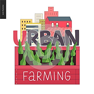Urban farming and gardening logo photo