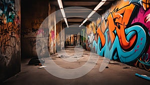 Urban Graffiti Corridor