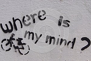 Urban graffiti - where is my mind? photo