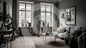 Urban Green Living Room