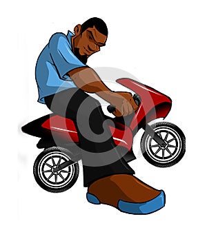 Urban Hip Hop Mini Bike Motorcycle Rider