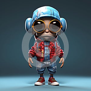 Urban Hip Hop Style: 3d Cartoon Ant In Super Cute Urban Clothes