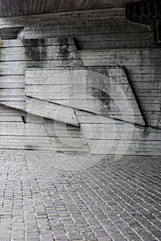 Urban industrial background. Grey colors. Industrial style concept photo