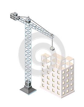 Urban industrial isometric 3d architectural flat plan
