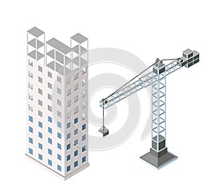 Urban industrial isometric 3d architectural flat plan