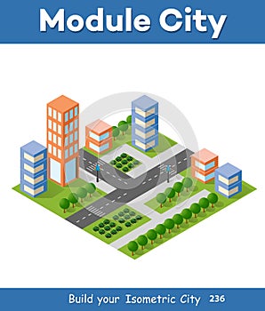 Urban Isometric skyscraper