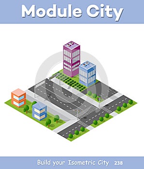 Urban Isometric skyscraper