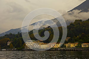 Urban landscape of the architecture of the town of Cadenabbia Lake Como, Italy