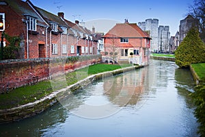 Urban landscape with castle