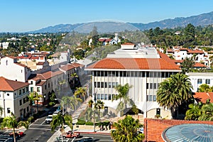 Urban landscape of the city of Santa Barbara, California