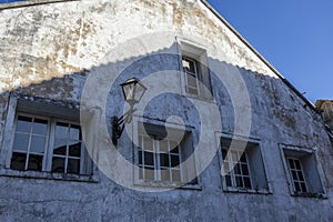 Urban landscape of colonial houses, streets and windows of the historic center