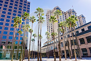 Urban landscape in downtown San Jose, California photo