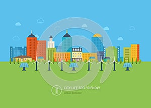 Urban landscape. Flat design vector concept