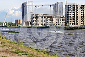 Urban landscape on a hot Sunny summer day