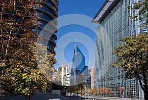 Urban landscape of Las Condes commune in Santiago Province, Chile photo