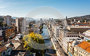 Urban landscape of Sarajevo