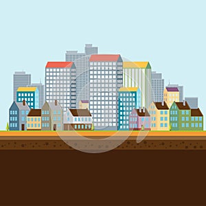 Urban landscape. Vector illustration.