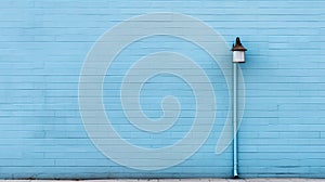 urban light blue brick wall