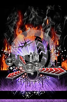 Urban light Disco Flyers