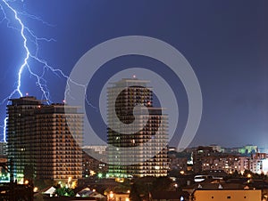 Urban lightning strike