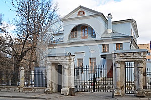 Urban manor XVIII-XIX centuries in Tokmakov Lane in Moscow, Russia photo