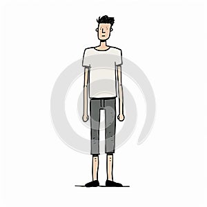 Urban Minimalism: A Cartoon Character With Skinny Legs