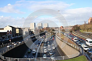 Urban Motorway at rush hour