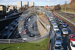 Urban Motorway at rush hour