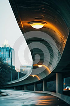 Urban Overpass at Dusk